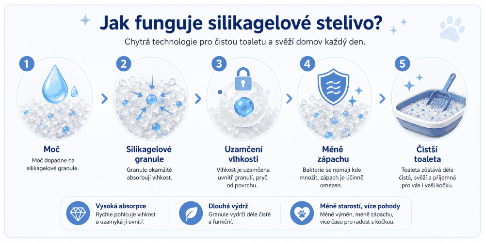 Silikagelové stelivo krok za krokem